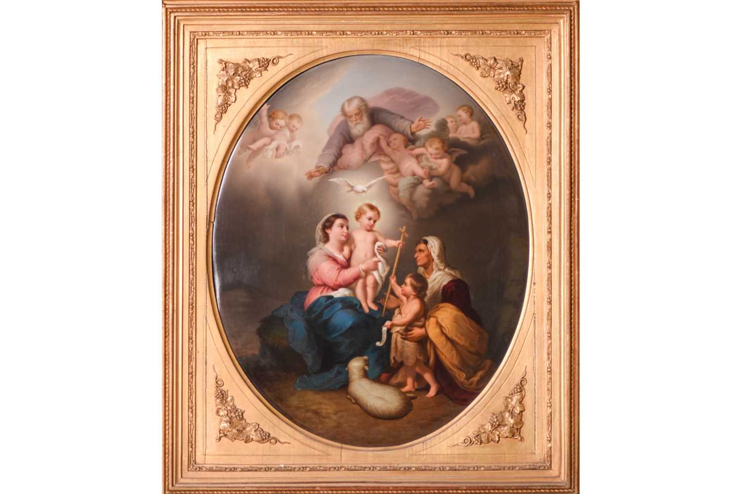 Lot 3 - A large KPM Berlin oval porcelain plaque,...