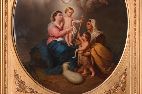 Lot 3 - A large KPM Berlin oval porcelain plaque,...