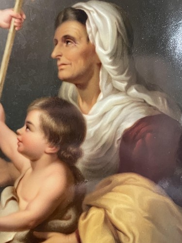 Lot 3 - A large KPM Berlin oval porcelain plaque,...