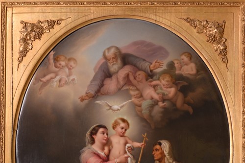 Lot 3 - A large KPM Berlin oval porcelain plaque,...