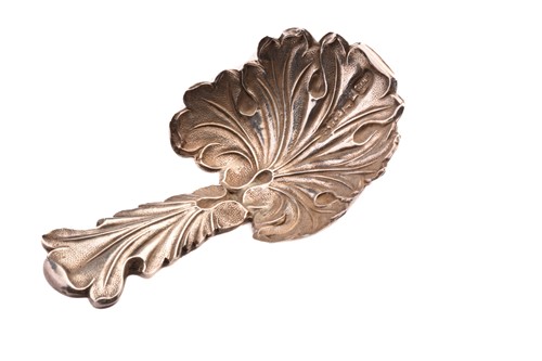 Lot 274 - A Victorian caddy spoon in the form of a leaf;...