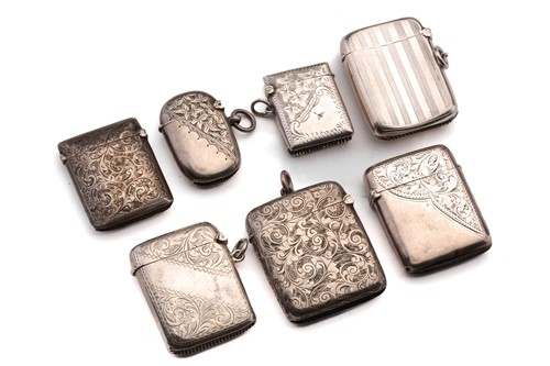 Lot 440 - A late Victorian vesta case; profusely...