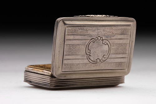 Lot 420 - A Victorian vinaigrette; rounded rectangular...
