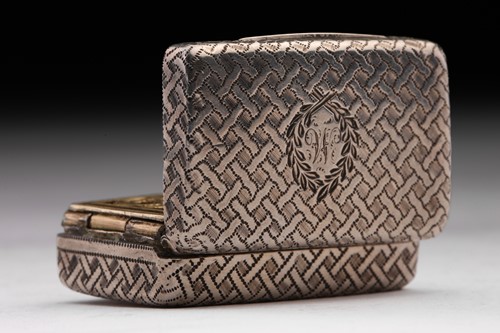 Lot 439 - A Wiliam IV vinaigrette; rounded rectangular...
