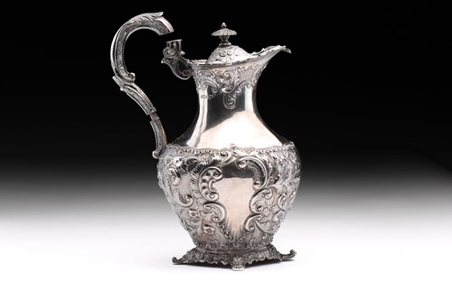 Lot 456 - An Edwardian silver baluster water jug,...