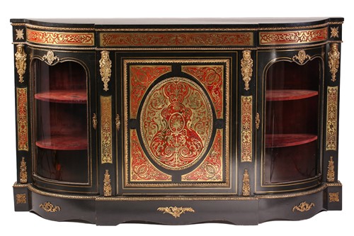 Lot 141 - A Victorian ebonized and red tortoiseshell...