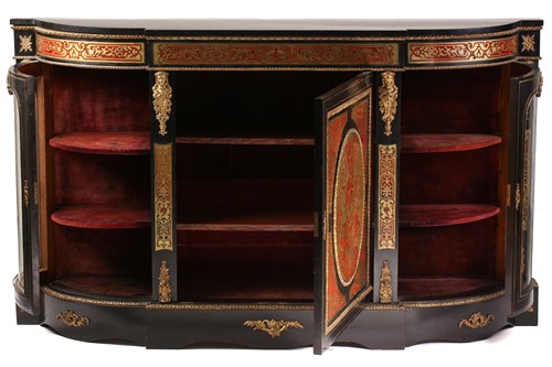 Lot 141 - A Victorian ebonized and red tortoiseshell...