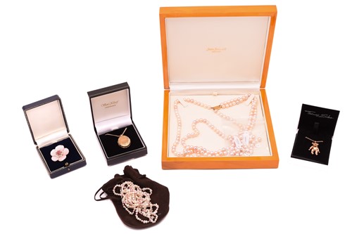 Lot 221 - A small collection of jewellery, to include A...