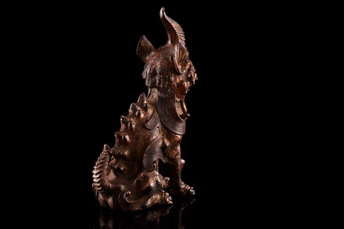 Lot 99 - A Chinese bronze censer in the form of an...