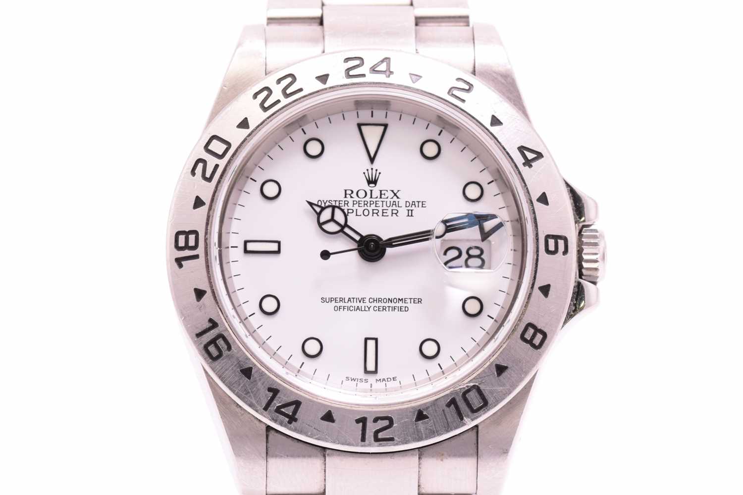 Lot 344 - A Rolex Explorer II model 16570 (Polar), with...