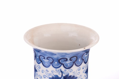 Lot 100 - A pair of Chinese blue and white porcelain...