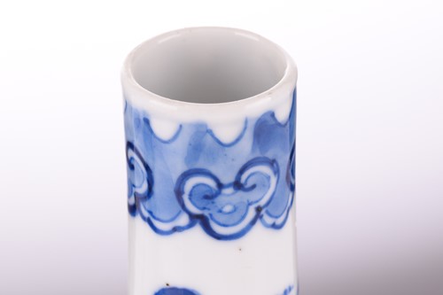 Lot 100 - A pair of Chinese blue and white porcelain...