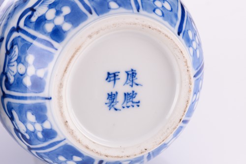 Lot 100 - A pair of Chinese blue and white porcelain...