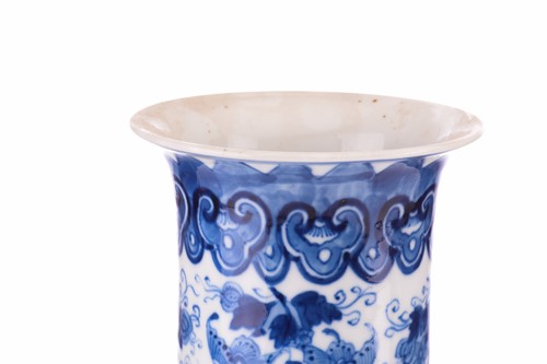 Lot 100 - A pair of Chinese blue and white porcelain...