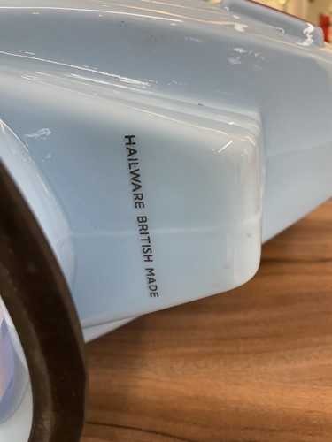 Lot 183 - A blue 'Super Shell' glass petrol pump globe...