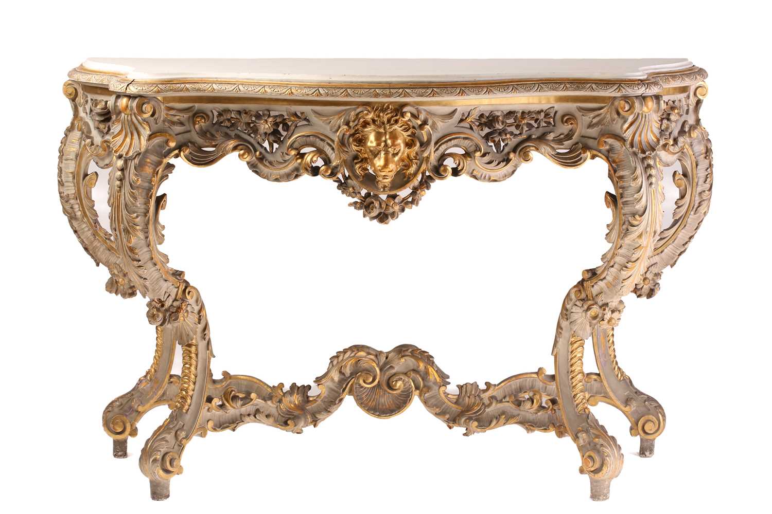Lot 116 - An 18th-century style Venetian carved, painted...