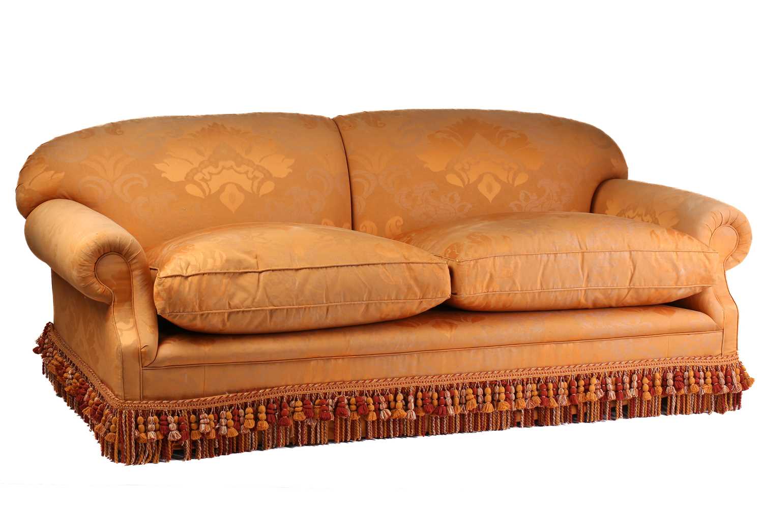 Lot 161 - A traditionally upholstered beech framed large...