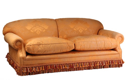 Lot 161 - A traditionally upholstered beech framed large...