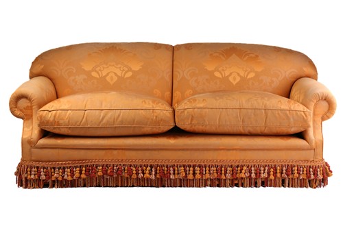 Lot 161 - A traditionally upholstered beech framed large...
