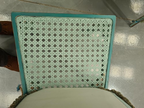 Lot 136 - A set of six Chippendale-style painted and...