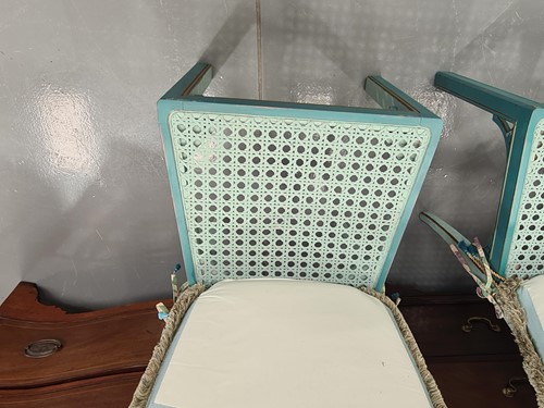 Lot 136 - A set of six Chippendale-style painted and...