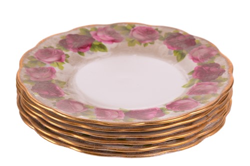 Lot 218 - A Royal Albert 'Old English Rose' teaset,...