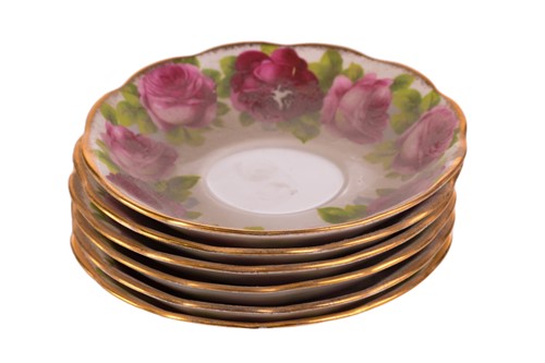 Lot 218 - A Royal Albert 'Old English Rose' teaset,...