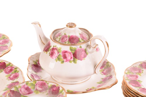 Lot 218 - A Royal Albert 'Old English Rose' teaset,...