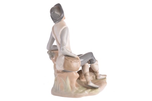 Lot 220 - Two Lladro figural table lamp bases, each...