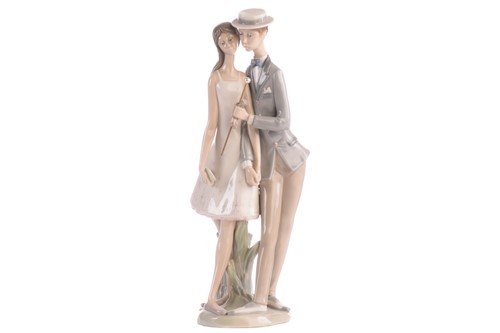 Lot 221 - A group of five large Lladro figures, to...