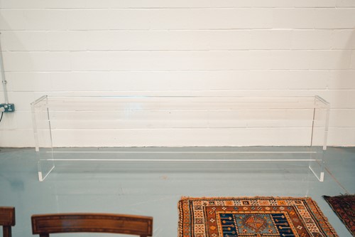 Lot 132 - A large vintage lucite console/ side table of...