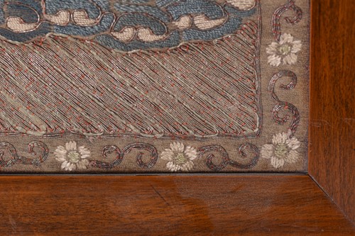 Lot 67 - A pair of Chinese silk "Mandarin Square" rank...