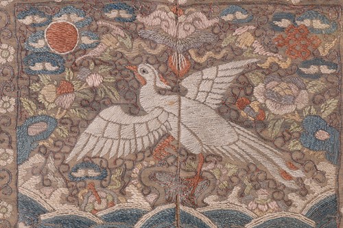 Lot 67 - A pair of Chinese silk "Mandarin Square" rank...