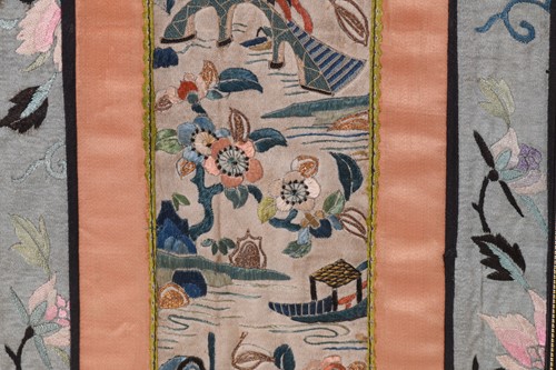 Lot 67 - A pair of Chinese silk "Mandarin Square" rank...