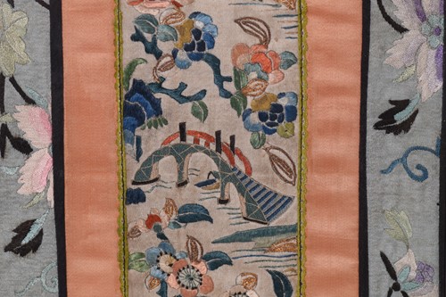 Lot 67 - A pair of Chinese silk "Mandarin Square" rank...