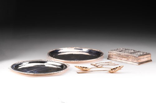 Lot 291 - A pair of Middle Eastern salvers with floral...