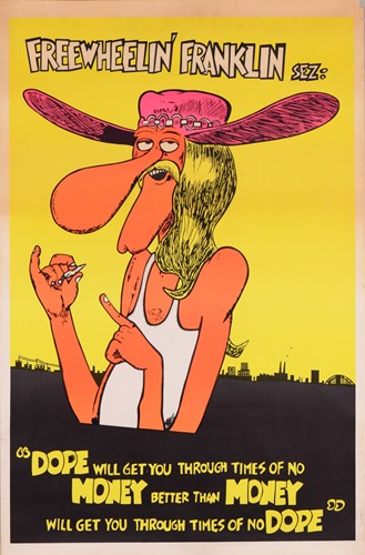 Lot 10 - Gilbert Shelton (b.1940), 'Free Wheelin'...