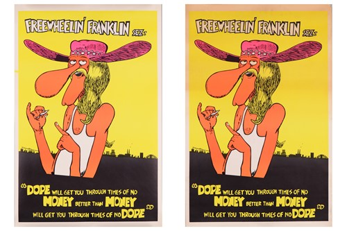 Lot 10 - Gilbert Shelton (b.1940), 'Free Wheelin'...
