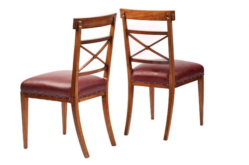 Lot 137 - A set of twelve Edwardian mahogany Sheraton...