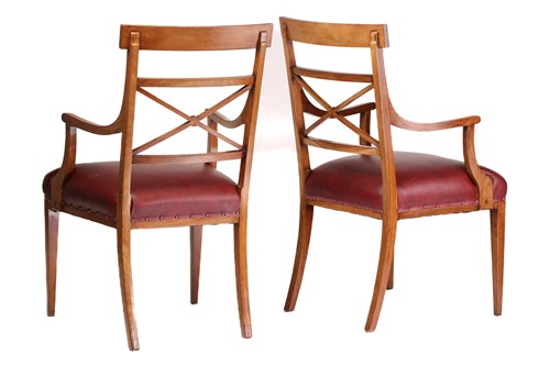 Lot 137 - A set of twelve Edwardian mahogany Sheraton...