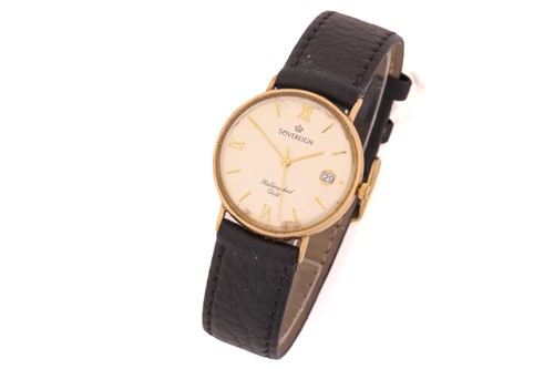 Lot 241 - A 9ct yellow gold Sovereign hand-wound...