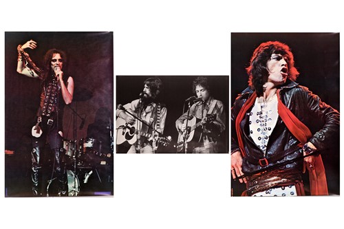 Lot 86 - Three original large music concert posters,...