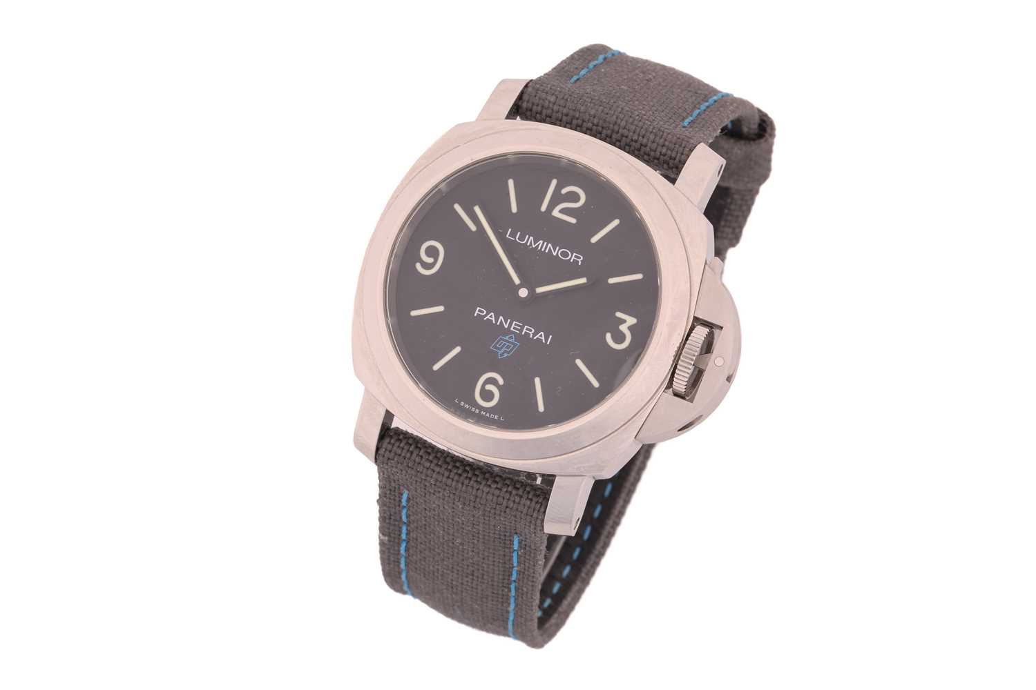Lot 252 - A Panerai Luminor Base Logo 44mm wristwatch,...