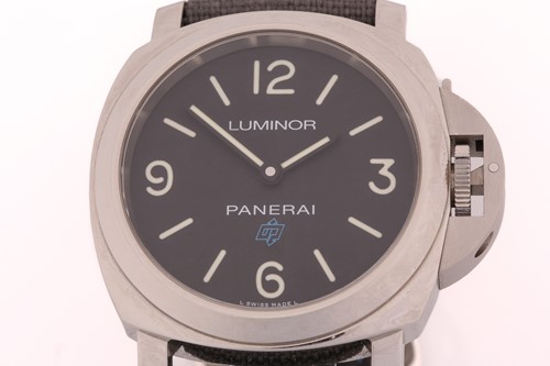 Lot 252 - A Panerai Luminor Base Logo 44mm wristwatch,...