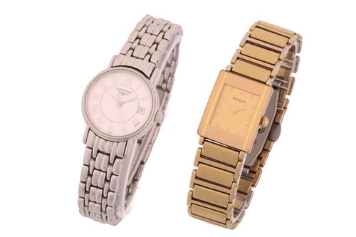 Lot 207 - A Rado and Longines pair of lady's...
