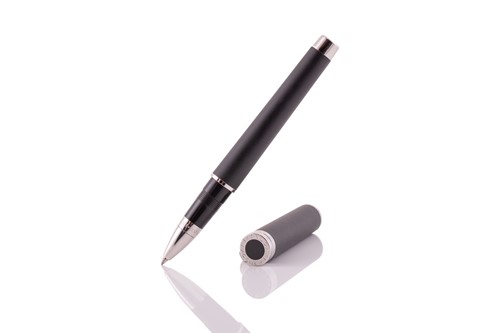 Lot 291 - Bulgari - Matte Black Ballpoint Pen, with...