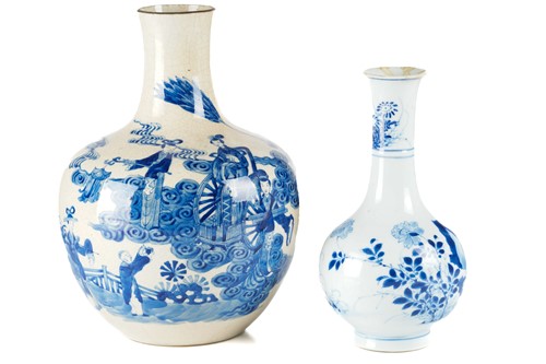 Lot 98 - A Chinese porcelain vase, Qing, 18th century,...