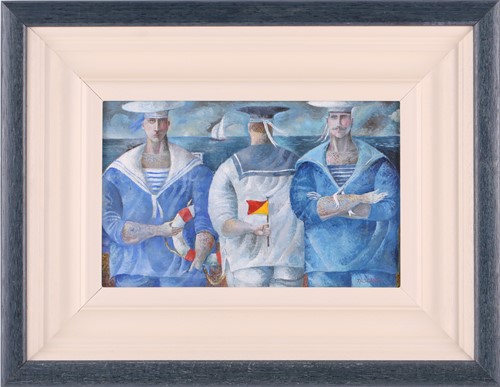 Lot 31 - Elizabeth Taggart (b.1943) British, Sailors,...