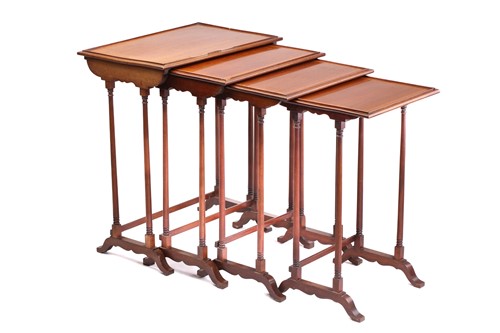 Lot 251 - An Edwardian quartetto of mahogany "nesting"...