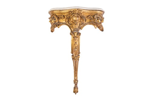 Lot 257 - A 19th-century carved wood and gilt gesso...